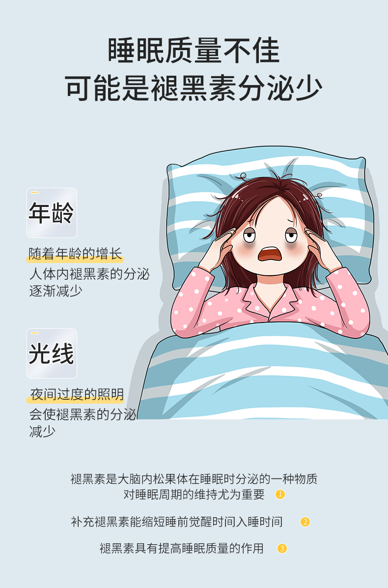 【买一送一】马应龙褪黑素助眠维生素90片