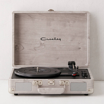 American Crosley vinyl record player LP phonograph European bluetooth vinyl record player gray wood color audio