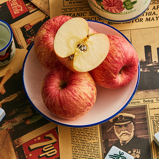 烟台红富士苹果水果整箱5斤包邮山东富士苹果脆新鲜苹果烟台苹果