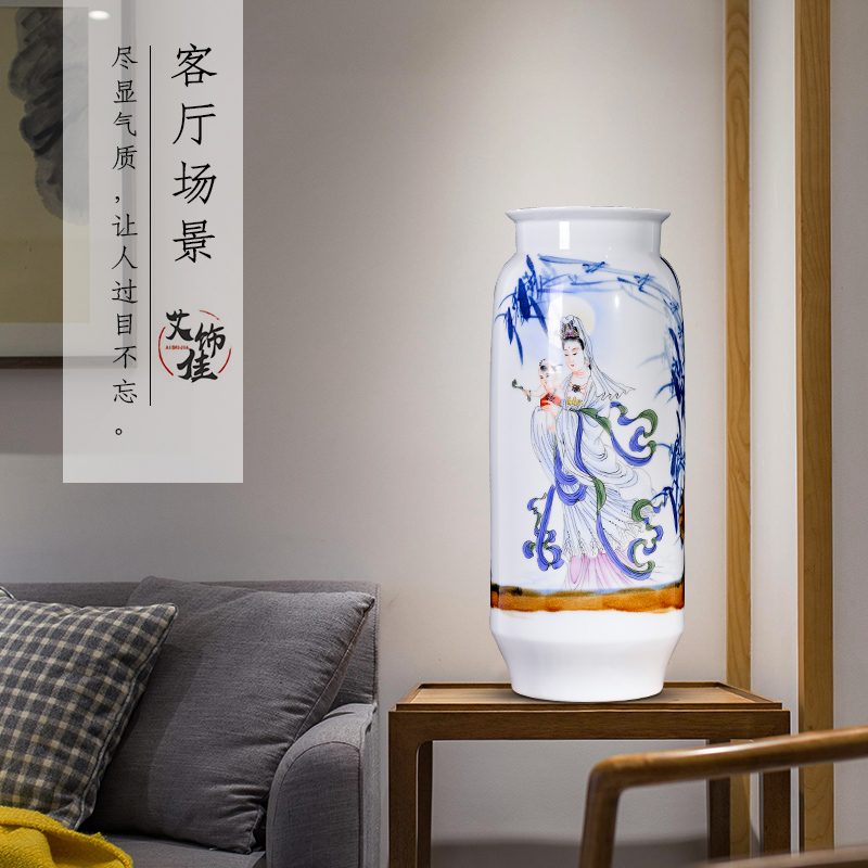 Jingdezhen ceramics hand - made SongZi guanyin flower arranging new Chinese vase sitting room porch TV ark adornment furnishing articles