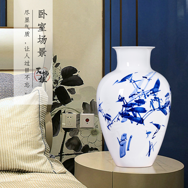 Jingdezhen ceramic knife clay famous TV ark, antique hand - made vases, flower arranging Chinese hall decoration furnishing articles