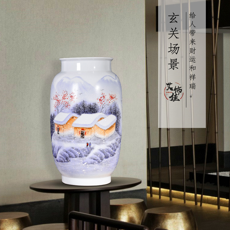 The Master of jingdezhen ceramic hand - made flower arranging dried flower vase sitting room place, new Chinese style household adornment TV ark