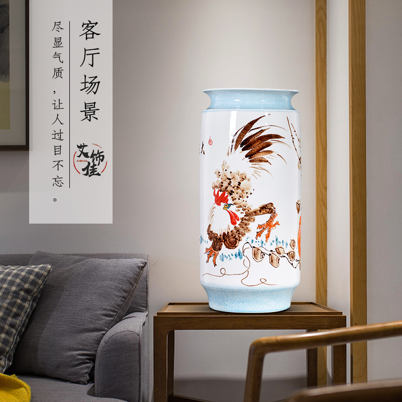 Jingdezhen ceramics hand - made fine figure vases, flower arranging Chinese style household porch decoration crafts are TV ark