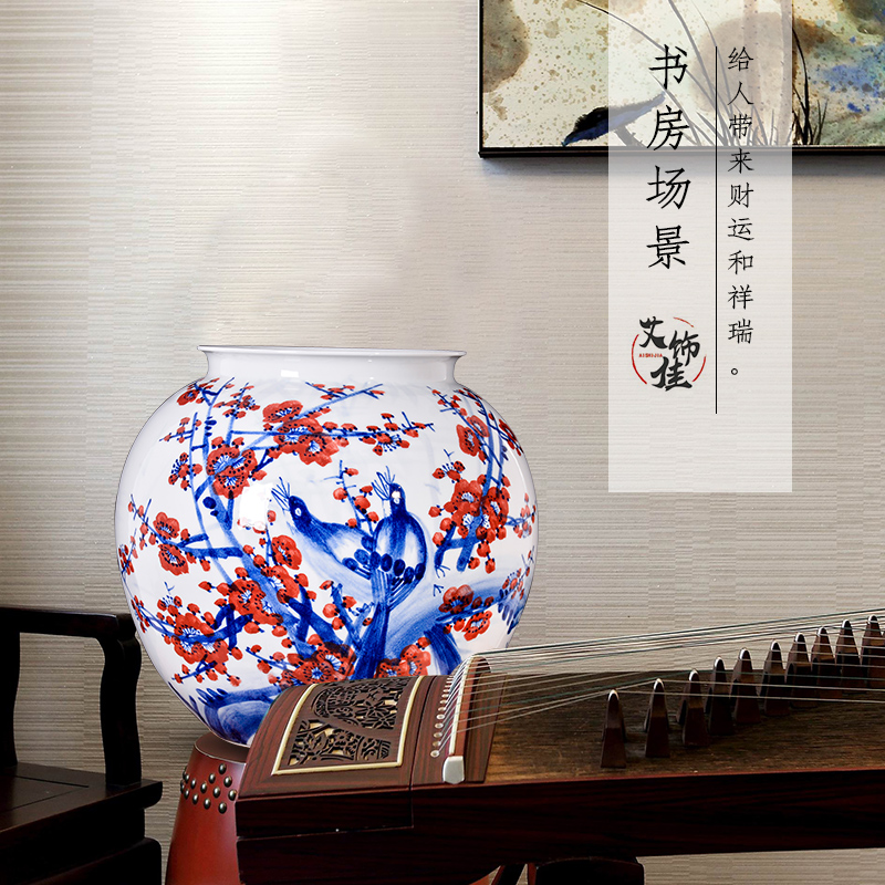 The Master of jingdezhen ceramics hand - made enamel vase flower arranging new Chinese style living room TV ark, beaming furnishing articles