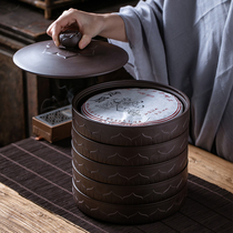 Minchuang purple sand tea can Puer tea cake can Household large wake-up tea can Bulk tea packaging box sealed tea tank