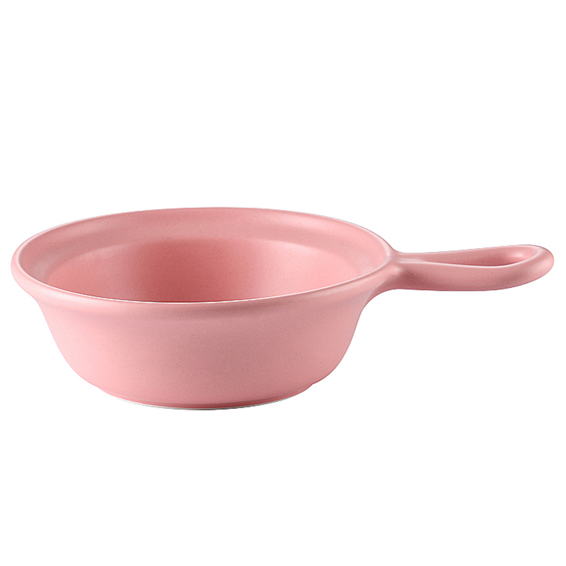 Large capacity with the handle fruit salad bowl baking bowl paella household ceramic bowl with the handle roasted bowl dessert deep bowl