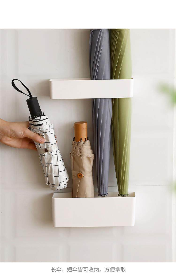 家用伞架墙上壁挂雨伞沥水收纳架门后雨伞桶雨伞放置架免打孔
