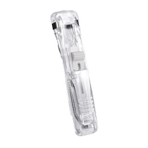 Clip pusher file small clip stationery fixed test paper artifact stapler binding metal nails bills books paper office supplies push push clip book booster dovetail transparent supplementary tool 824
