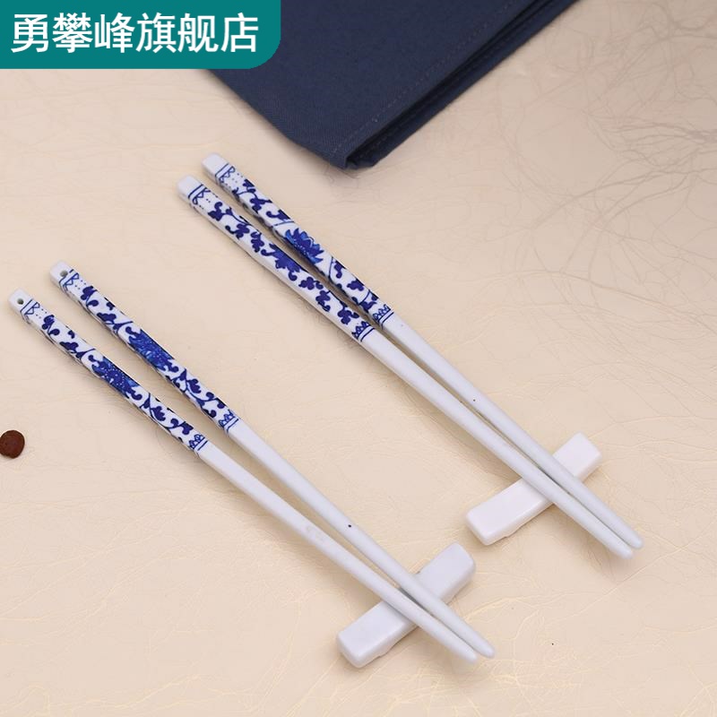 Scene for 10 pairs of package mail jingdezhen blue and white porcelain ceramic healthy environmental protection, household ceramics chopsticks chopsticks chopsticks