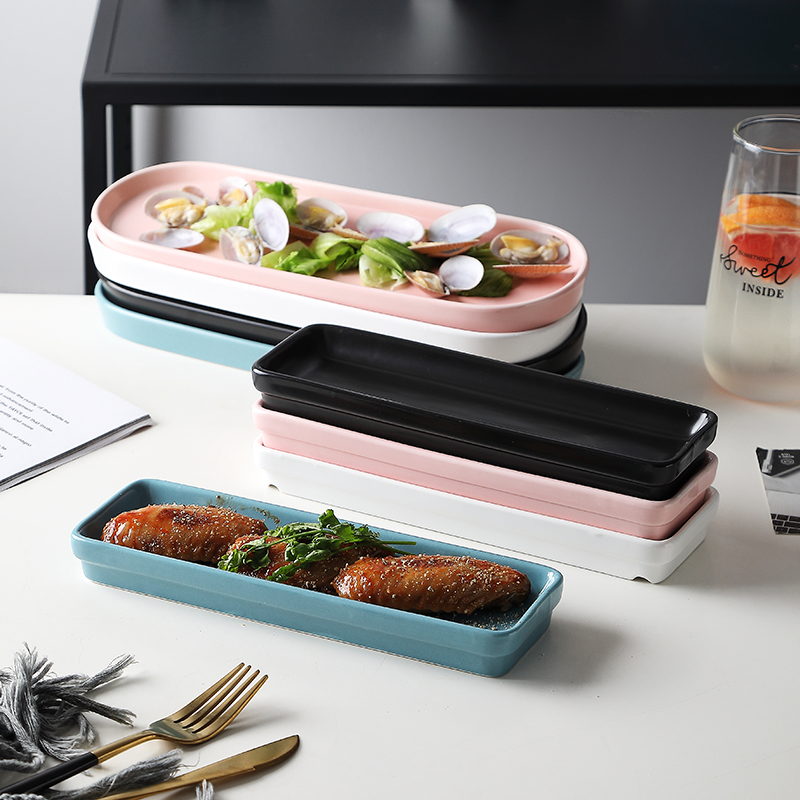 View the best ceramic rectangular plate of home plate northern dishes dinner plate sushi plate all the small rectangle