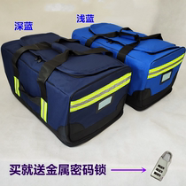 School outdoor training fire Blue is bagged new storage bag before transport bag travel bag Hand bag