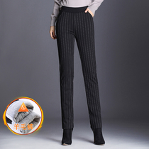 Middle-aged womens pants fat mother plus fat plus velvet padded pants winter cashmere extra thick warm grandma pants