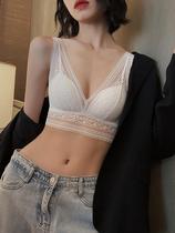 Vimi underwear beautiful back summer thin comfortable French sexy lace edge no steel ring big chest show small Wen bra