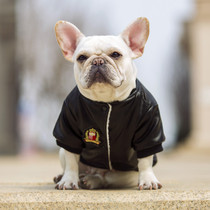 Tide brand dog cat leather jacket leather jacket thick cotton teddy dog Bomei Schnauzer small dog cat clothes