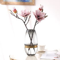 Taihuan high-grade simulation magnolia single large feel Chinese soft decoration home decoration living room flower arrangement ornaments