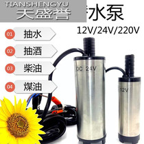 Small submersible pump portable 12v food grade household tanker wine dispenser oil pump white wine 24v micro wine pump