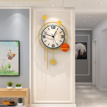 Creative clock wall clock living room Nordic light luxury net red modern minimalist decorative clock household fashion mute wall clock