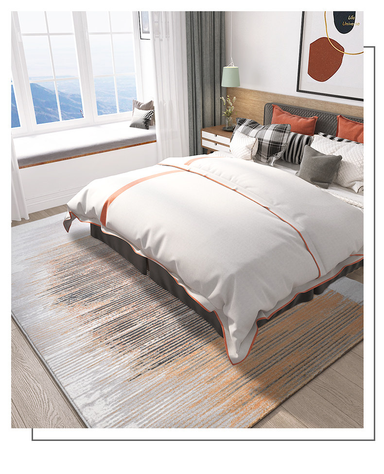 东升轻奢艺术地毯客厅沙发茶几垫家用免洗卧室床边毯北欧现代简约