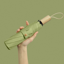 Umbrella s female sunny and rainy dual-use wind-resistant large oversized folding sun umbrella sunscreen retro simple Japanese parasol