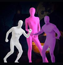 Performing invisible clothes super changeable solid color jumpsuit drama Invisible man cutout tight-fitting men