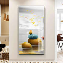 Entrance entrance decorative painting corridor aisle end hanging painting modern minimalist vertical version atmospheric wall painting light luxury Nordic