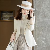 Beige Little Super Costume Female Spring and Autumn Han Edition Temperance Professional Clothes Worksuit High-end Suit Set