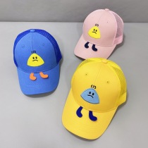 Childrens baseball hat summer baby breathable mesh hat cute cartoon cute hat male and female child sunshade cap cap
