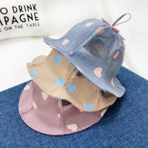 Baby hat Summer baby fisherman hat for men and women children basin hat 6-8-12th baby breathable sun net hat
