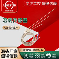 Armored thermal resistance thermocouple PT100 KTJ type temperature sensor thermal resistance flexible temperature probe
