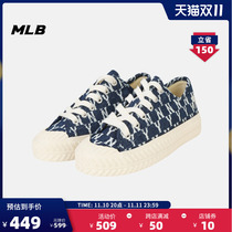 MLB official Men and Women Canvas shoes Retro old flowers thick bottom water washed cowboys Leisure shoes Low Gang Autumn SHPM