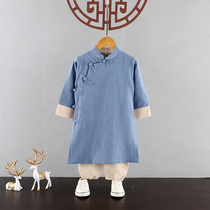 Boy Han clothes Chinese wind Spring and autumn Childrens Republic of China Childrens Republic of China Gun suit Baby-aged clothes Long-style ancient clothes in the clothes