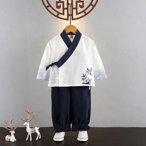 Children Hanfu Boys China Wind Ancient Clothing Country School Uniforms Spring Autumn Improvement Season Retro Clothes Kid Boy Couts Suit