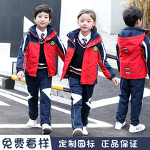 Kindergarten garden clothes autumn and winter clothes three-piece set teacher first grade class uniform sports school uniform set