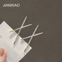 Han-style minimalist classic sparkling cross lined with new tide 100 hitch Liu Sea clips Side Hairpin Hairpin Accessories for women Summer