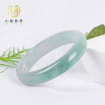 Big Jubilee Burmese natural Jade a goods glutinous ice floating flower bracelet sub-noble concubine women Taobao live broadcast