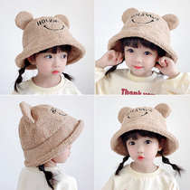 Baby hat Spring and Autumn Winter thick plush men and women fisherman hat cute super cute winter infant basin hat
