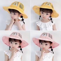 Baby hat sunhat Summer children sunscreen hat large eaves sun hat men girl fisherman hat breathable full mesh