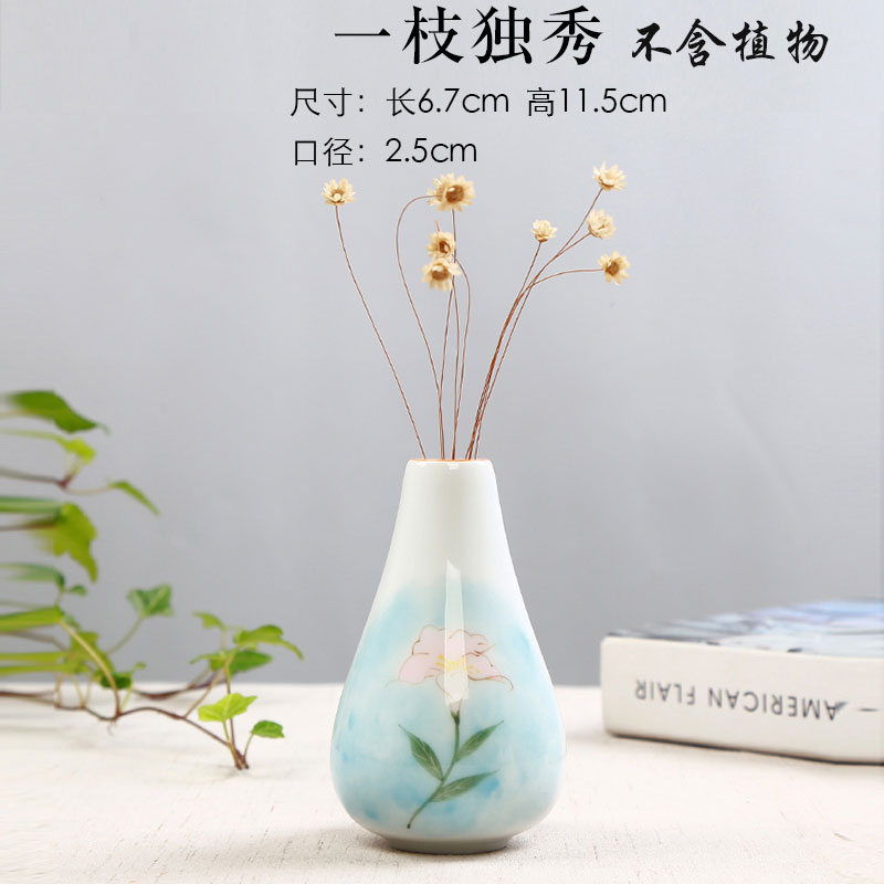 All over the sky star vase furnishing articles sitting room white porcelain little pure and fresh and dry grass flower water keeps cooper vases, ceramic flower implement modern