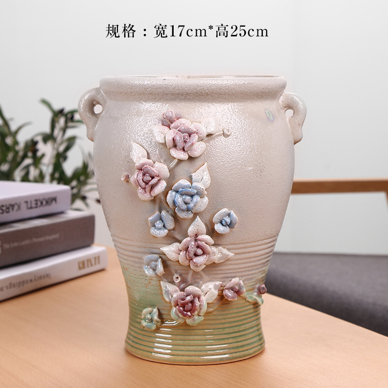 More meat ceramic flower pot high extra large model of the old running dry flower receptacle ceramic POTS contracted Europe type, move the vase