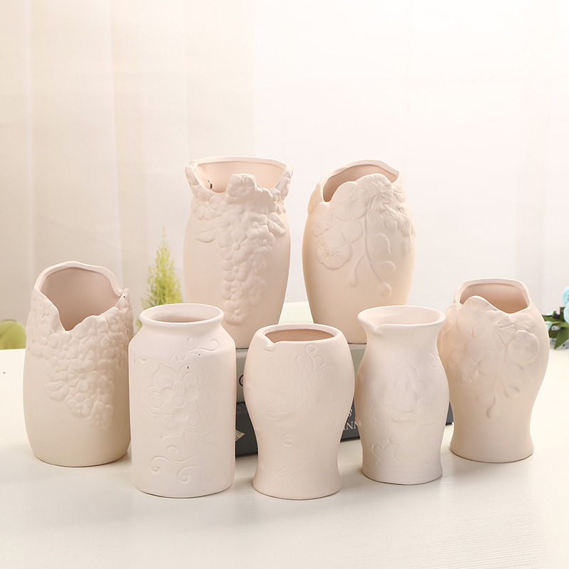 Flowerpot ceramic grain embryo, fleshy meat green plant can be artificial painting diy hand breathable potted flower pot