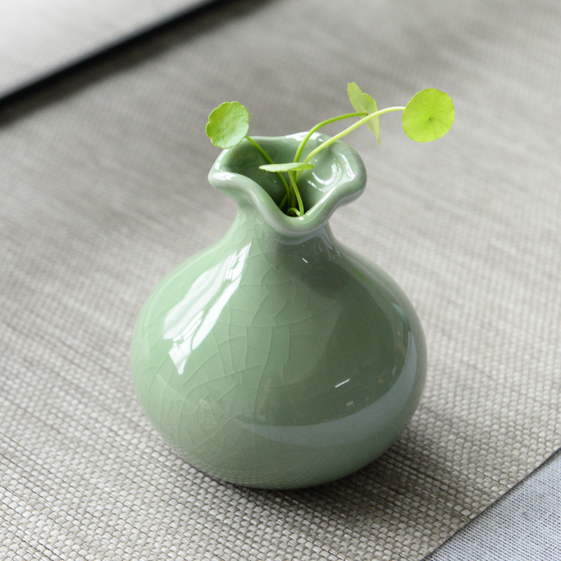 Modern creative little sitting room adornment flowers fresh celadon vase household furnishing articles grass cooper hydroponic flowers in the container