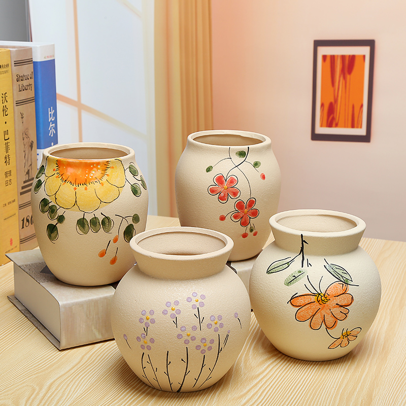 Fleshy potted plant violet arenaceous coarse pottery plastic green, the plants and colorful contracted ceramic creative small potted meat more move