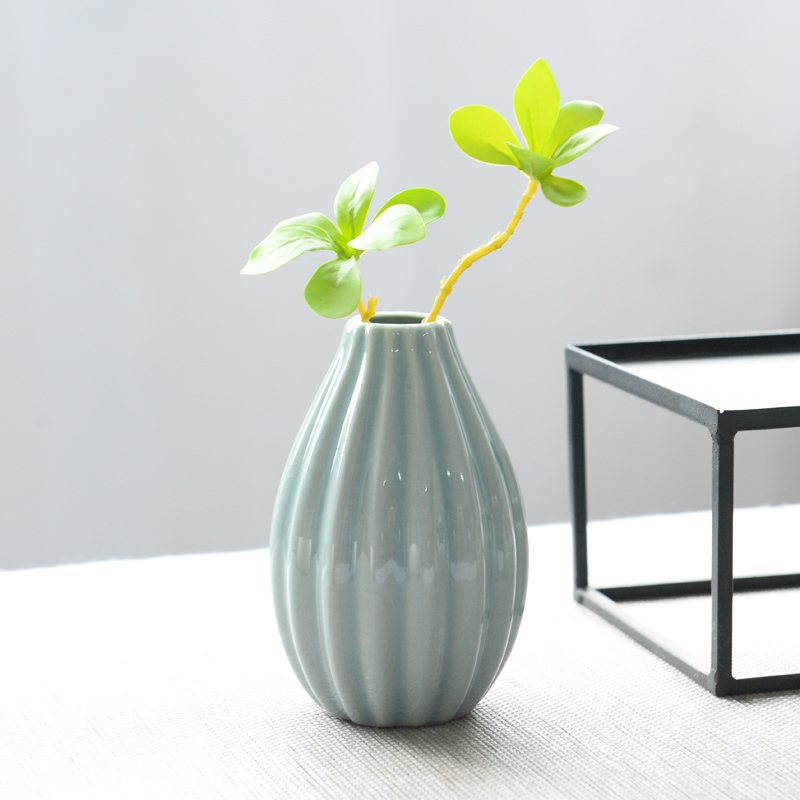 Modern creative little sitting room adornment flowers fresh celadon vase household furnishing articles grass cooper hydroponic flowers in the container