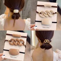 Korean version Elephant leather elastic strong ins Korean tie hair senna head accessories brief online red temperament Korean style hair ring female