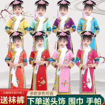 The girl in the Kindergarten Dance Dress Kindergarten has a girl performing suit 61