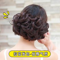 Wig womens marquee hair plate hair bun bride flower head fluffy natural retro pull cheongsam hair accessories