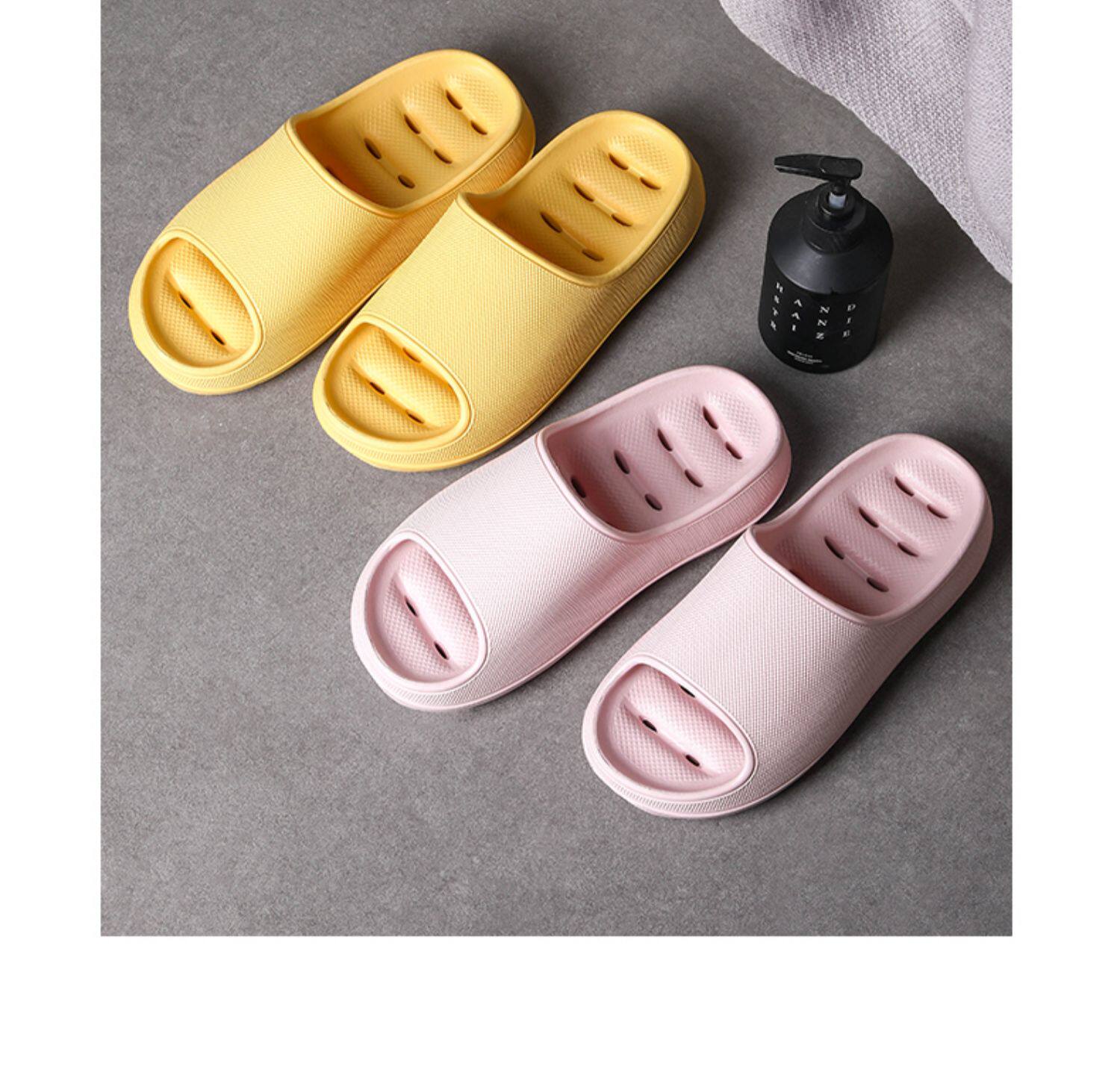 eva厚底浴室拖鞋女速干漏水镂空洗澡家用防滑防臭软底超软踩屎感