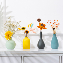 Creative ceramic small vase Light luxury soft decoration flower arrangement Dried flower living room TV cabinet Dining table Home decoration decoration