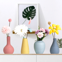 Creative ceramic small vase Modern simple simulation flower dried flower flower arrangement home decoration living room TV cabinet decoration