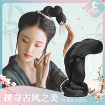 Ancient Clothing Wig Pure Hair Silk Hearse Hair Snake Hair Phantom house COS Tang Dynasty Skirt Upright Hair style Ancient Wineward Hair Bag